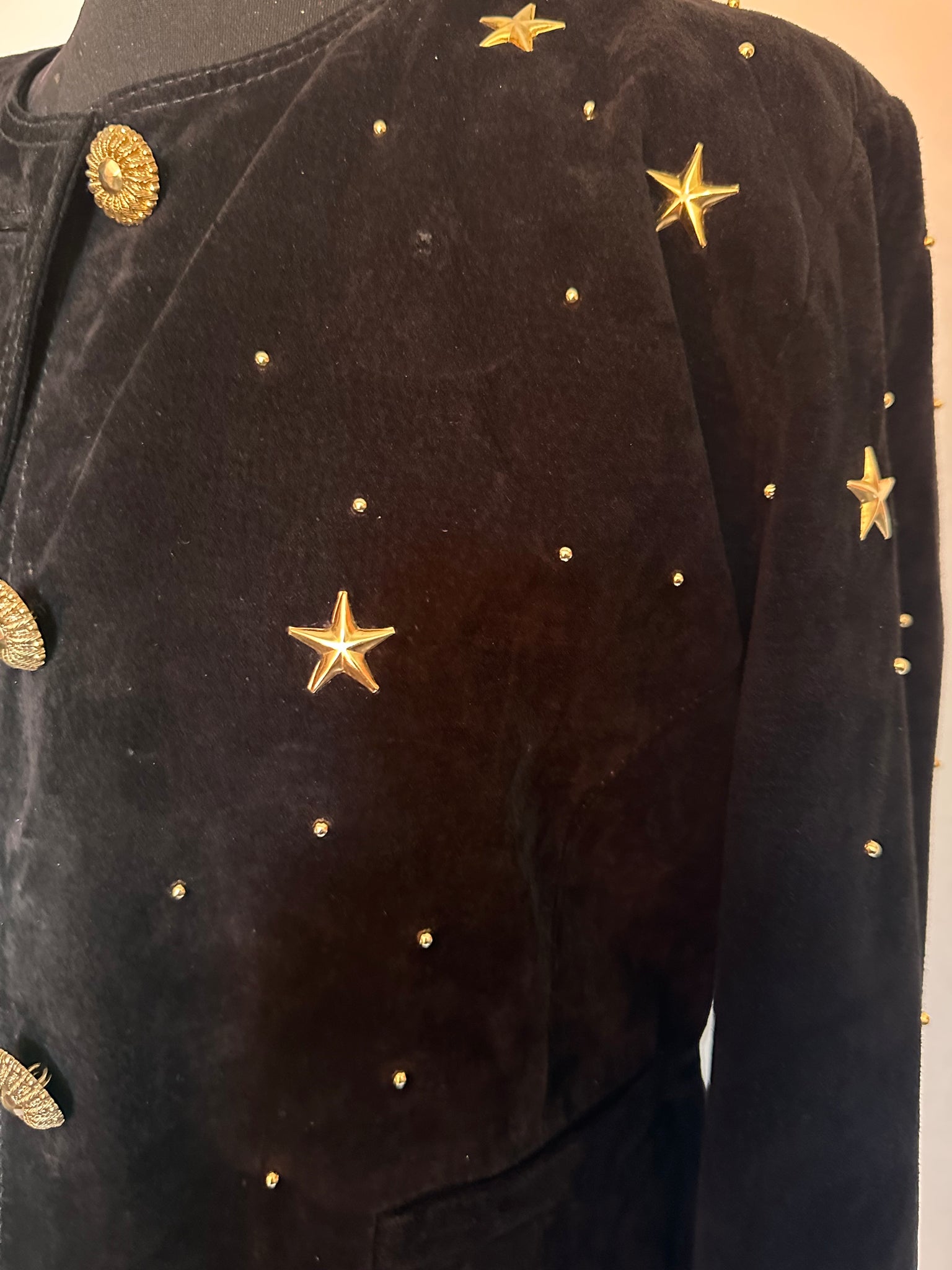 Vintage suede star studded jacket