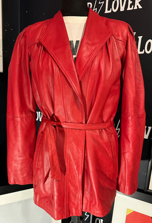 Vintage red leather jacket