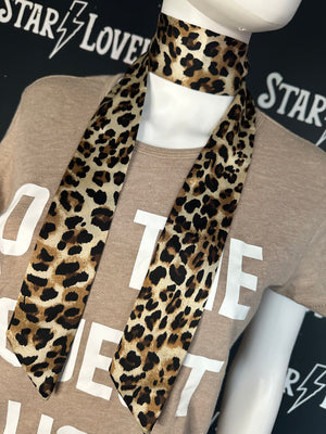 Leopard skinny scarf