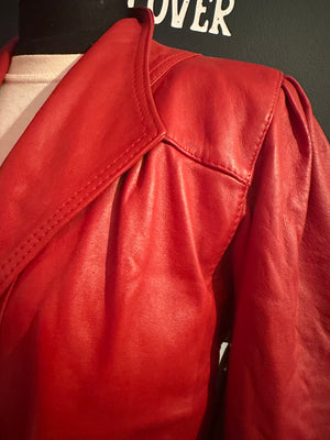 Vintage red leather jacket