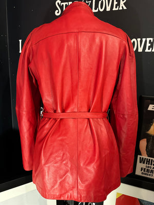 Vintage red leather jacket