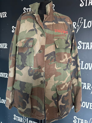 Vintage Camo Let Love Rule Shirt Jacket