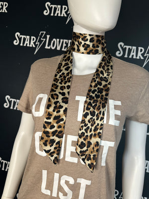 Leopard skinny scarf