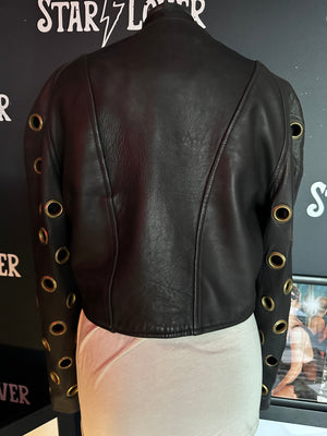 Vintage Eyelet leather jacket