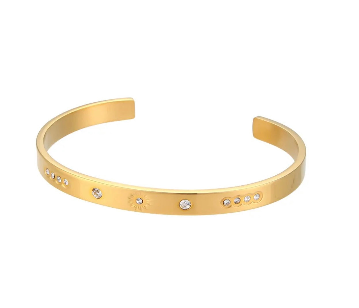 Cosmic gold torque bracelets