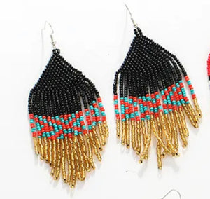 Beaded Western style earrings