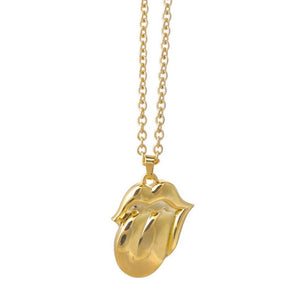 The Rolling Stones necklace-Gold Tongue